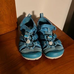 EUC: GIRLS Teal Keen Sandals